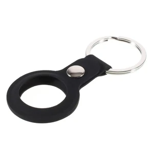 Силіконовий брелок з кільцем iLoungeMax Silicone Keychain Case Black для AirTag - Фото 2