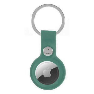 Силиконовый брелок с кольцом iLoungeMax Silicone Keychain Case Green для AirTag  - Фото 1