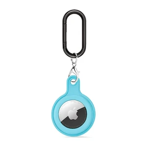 Силиконовый брелок c карабином iLoungeMax Soft Protection Case Clip Aquamarine для AirTag