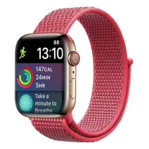 Ремешок iLoungeMax Sport Loop Coral Pink для Apple Watch Ultra 49mm | 45mm | 44mm | 42mm Series  OEM  - Фото 1
