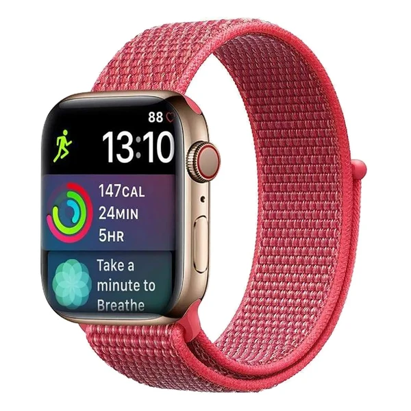 Ремешок iLoungeMax Sport Loop Coral Pink для Apple Watch Ultra 49mm | 45mm | 44mm | 42mm Series  OEM в Виннице