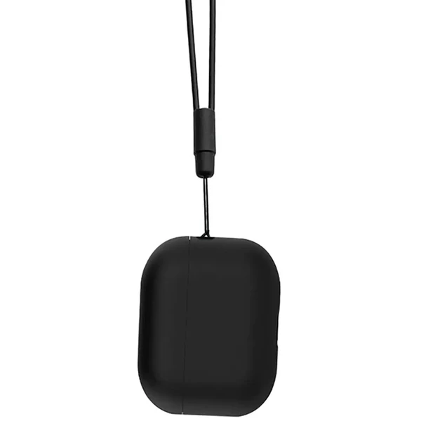 Силіконовий чохол з ремінцем iLoungeMax Black для AirPods Pro 2