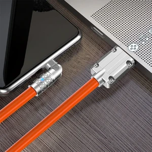 Поворотний зарядний кабель iLoungeMax Super Fast Charger Cable USB to Lightning 120W Black 1m - Фото 3
