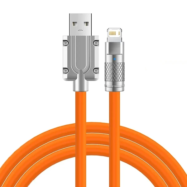 Зарядний кабель iLoungeMax Super Fast Charger Cable USB to Lightning 120W Orange 2m