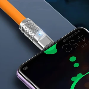Зарядный кабель iLoungeMax Super Fast Charger Cable USB to Type-C 120W Yellow 1m - Фото 3