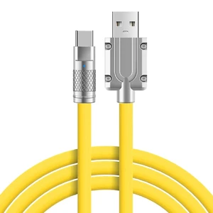 Зарядный кабель iLoungeMax Super Fast Charger Cable USB to Type-C 120W Yellow 1m  - Фото 1