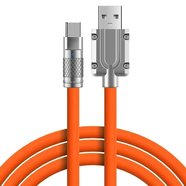 Зарядний кабель iLoungeMax Super Fast Charger Cable USB to Type-C 120W Orange 1m