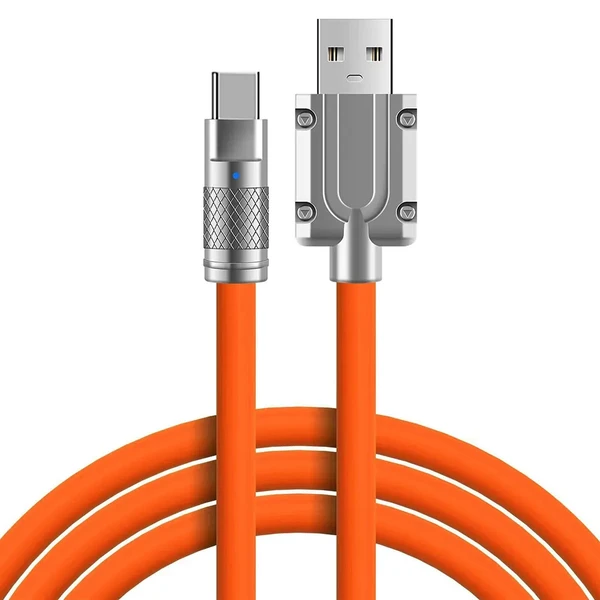 Зарядний кабель iLoungeMax Super Fast Charger Cable USB to Type-C 120W Orange 2m