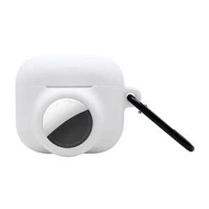 Силіконовий чохол із карабіном iLoungeMax 2-in-1 White для AirPods 3 | AirTag