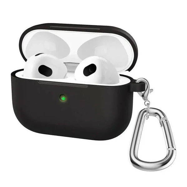 Силіконовий чохол з карабіном iLoungeMax TPU Case Black для AirPods 3 в Одесі