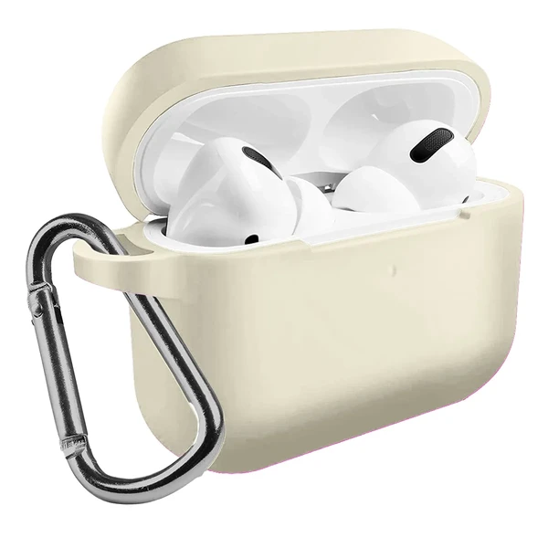 Чехол с карабином iLoungeMax TPU Case Antique White для AirPods Pro