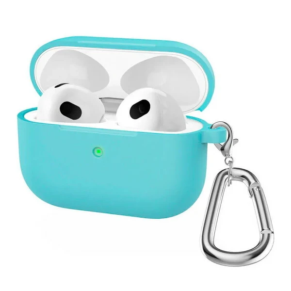 Силиконовый чехол с карабином iLoungeMax TPU Case Emerald для AirPods 3