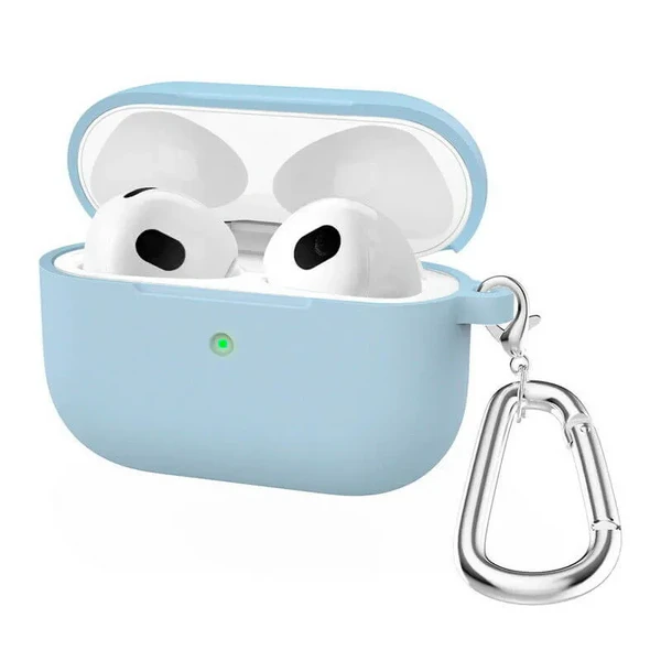 Силіконовий чохол із карабіном iLoungeMax TPU Case Light Blue для AirPods 3 в Сумах