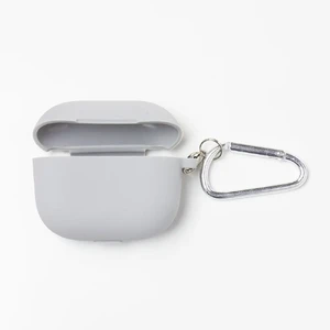 Силиконовый чехол с карабином iLoungeMax TPU Case Light Gray для AirPods 3 - Фото 2