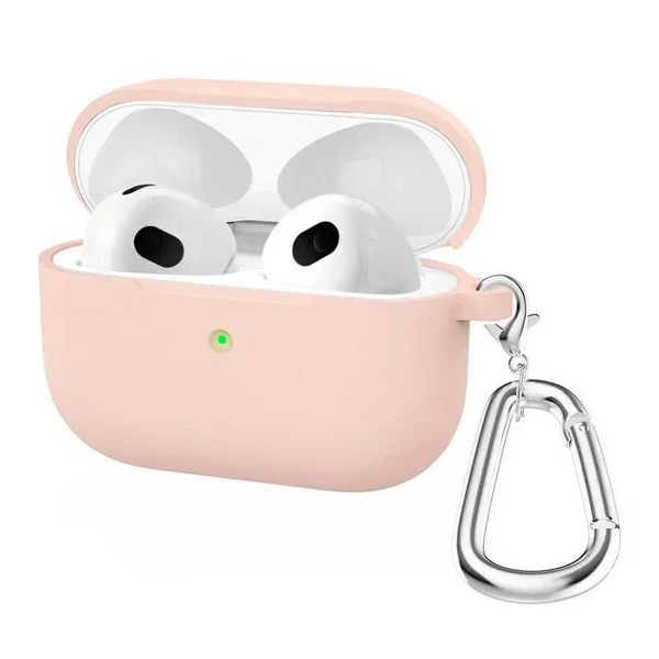 Силіконовий чохол з карабіном iLoungeMax TPU Case Light Pink для AirPods 3 в Сумах