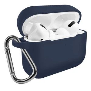 Чехол с карабином iLoungeMax TPU Case Navy Blue для AirPods Pro  - Фото 1