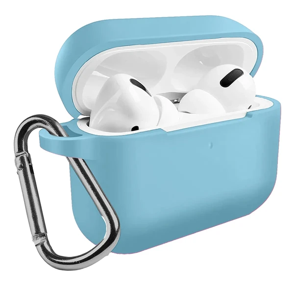 Чехол с карабином iLoungeMax TPU Case Sea Blue для AirPods Pro
