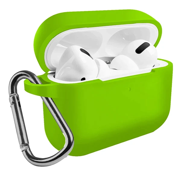 Чехол с карабином iLoungeMax TPU Case Shiny Green для AirPods Pro