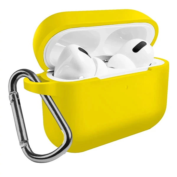 Чохол із карабіном iLoungeMax TPU Case Yellow для AirPods Pro у Дніпрі