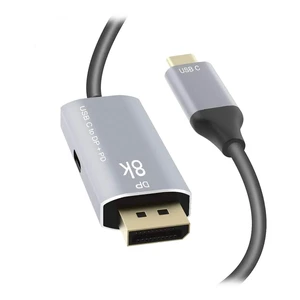 Кабель-переходник для монитора iLoungeMax USB Type-C to DisplayPort 1.4 8K 60Hz with USB-C PD 3м - Фото 2
