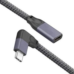 Угловой удлинительный кабель iLoungeMax USB Type-C USB-C 3.1 10Gbp/s 90° 1.5м для MacBook | iPad