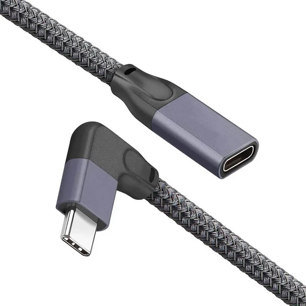 Кутовий подовжувач iLoungeMax USB Type-C USB-C 3.1 10Gbp/s 90° 1.5м для MacBook | iPad