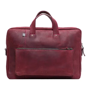 Шкіряна сумка INCARNE Biz Бордо для MacBook Air 13" (2018-2022) | Pro 13" (2016-2022)