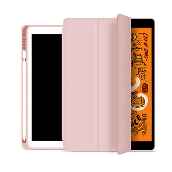 Чохол з тримачем для стилуса для iPad 9 | 8 | 7 10.2" (2021 | 2020 | 2019) iLoungeMax Protective Smart Cover Rose Gold