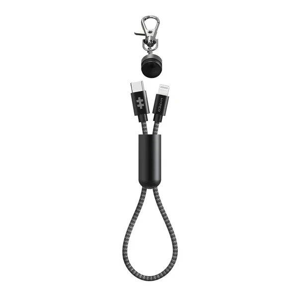 Зарядний кабель для iPhone 0.2м HyperDrive Keychain USB-C to Lightning