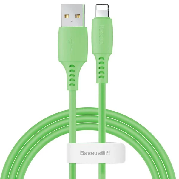 Зарядний кабель для iPhone 1.2м Baseus USB to Lightning Colourful Cable Green