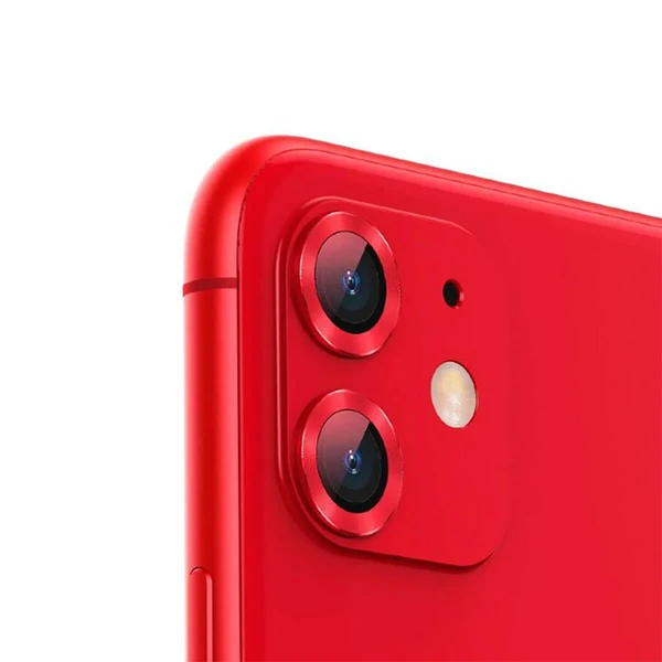 Захисне скло для камери iPhone 11 Baseus Alloy Protection Ring Lens Film Red