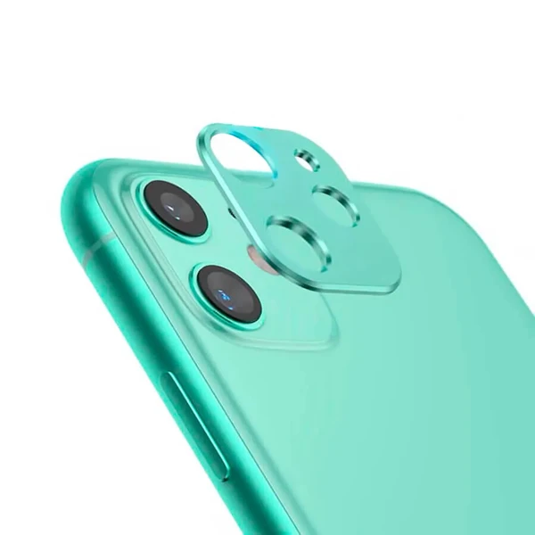 Зеленая защитная рамка для камеры iPhone 11 iLoungeMax Metal Lens