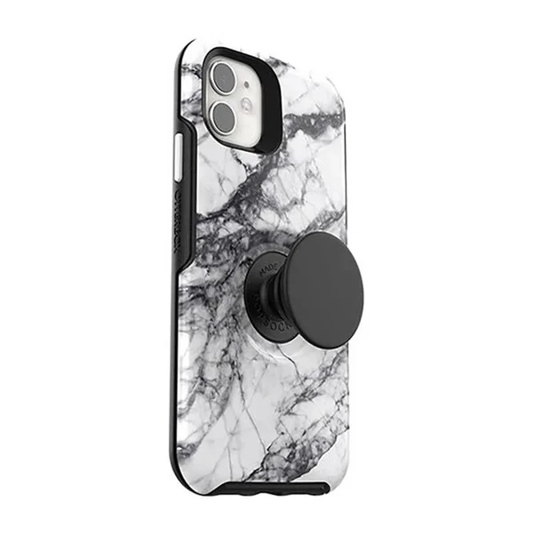 Чохол-підставка (з попсокетом) для iPhone 11 OtterBox Pop Symmetry Series Case White Marble в Мукачеві