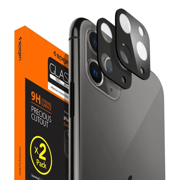 Захисне скло на камеру для iPhone 11 Pro | Pro Max Spigen GLAS.tR Camera Lens Protector Black (2 шт) в Чернівцях