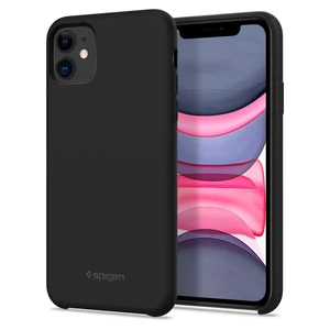 Черный силиконовый чехол для iPhone 11 Spigen Silicone Fit 076CS27528 - Фото 1