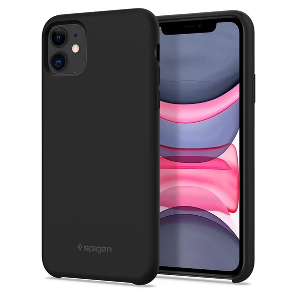 Чорний силіконовий чохол для iPhone 11 Spigen Silicone Fit