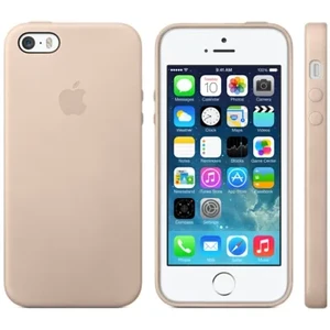 Оригінальний шкіряний чохол Apple Case для iPhone 5 | 5S | SE Beige (MF042) - Фото 4