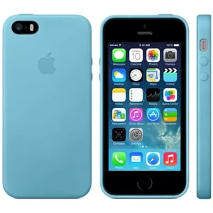 Оригінальний шкіряний чохол Apple Case для iPhone 5 | 5S | SE Blue (MF044) - Фото 4