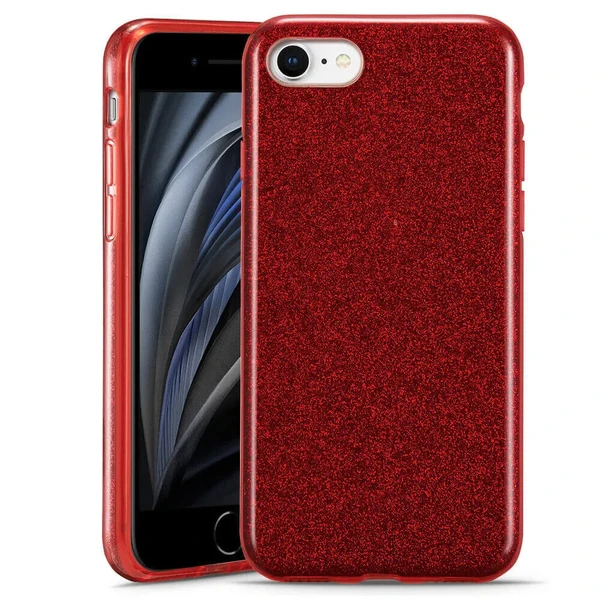 Силиконовый чехол ESR Makeup Glitter Case Red для iPhone SE 3 | SE 2 | 8 | 7