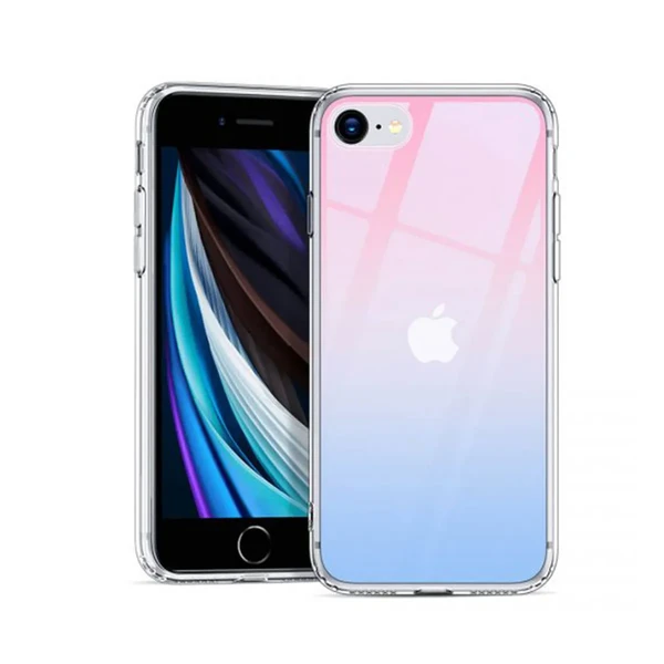 Стеклянный чехол ESR Ice Shield Red | Blue для iPhone SE 3 | SE 2 | 8 | 7 в Днепре