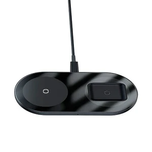 Бездротова зарядка для iPhone | AirPods | Samsung Baseus Simple 2-in-1 Pro Edition Black - Фото 2
