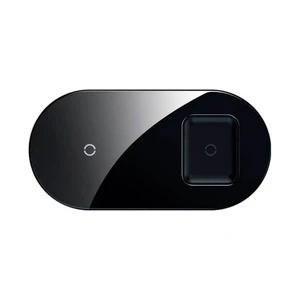 Бездротова зарядка для iPhone | AirPods | Samsung Baseus Simple 2-in-1 Pro Edition Black WXJK-01 - Фото 1