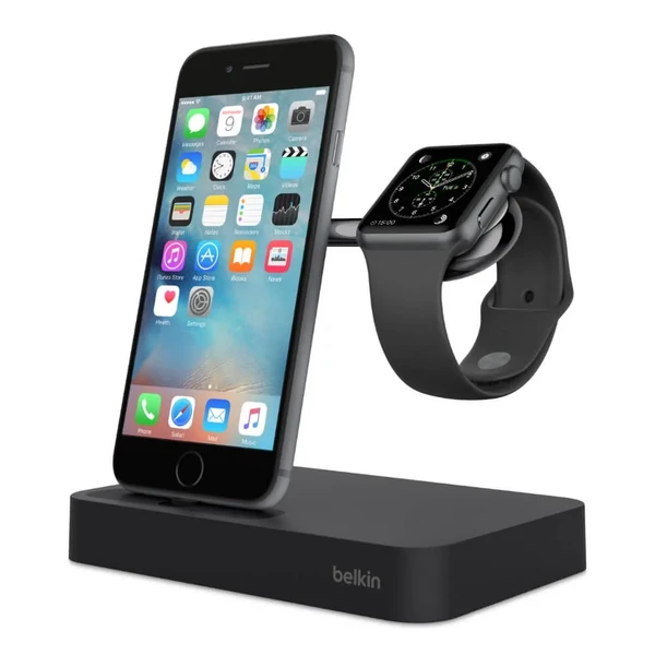 Док-станція з зарядкою для iPhone | Apple Watch Belkin Valet ™ Charge Dock Black