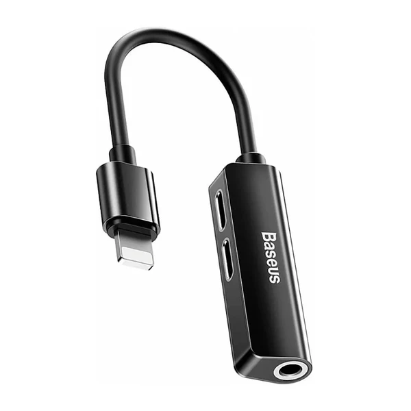 Адаптер для навушників Baseus Audio Adapter L52 Lightning to 3.5mm | 2xLightning