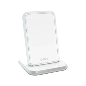 Беспроводная зарядка для iPhone | Samsung Zens Stand Aluminium Wireless Charger 10W White ZESC13W/00 - Фото 1