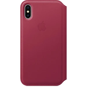 Кожаный чехол-книжка Apple Leather Folio Berry (MQRX2) для iPhone X | XS MQRX2 - Фото 1