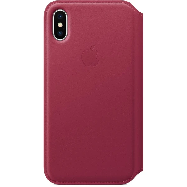 Шкіряний чохол-книжка Apple Leather Folio Berry (MQRX2) для iPhone X | XS
