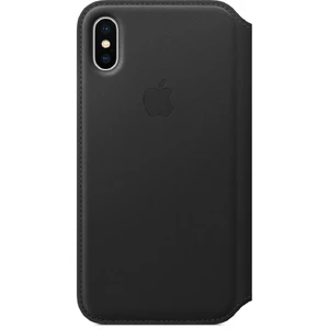 Чорний шкіряний чохол-книжка Apple Leather Folio Black (MQRV2) для iPhone X | XS MQRV2 - Фото 1
