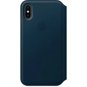 Кожаный чехол-книжка Apple Leather Folio Cosmos Blue (MQRW2) для iPhone X | XS - Фото 3