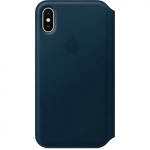 Шкіряний чохол-книжка Apple Leather Folio Cosmos Blue (MQRW2) для iPhone X | XS